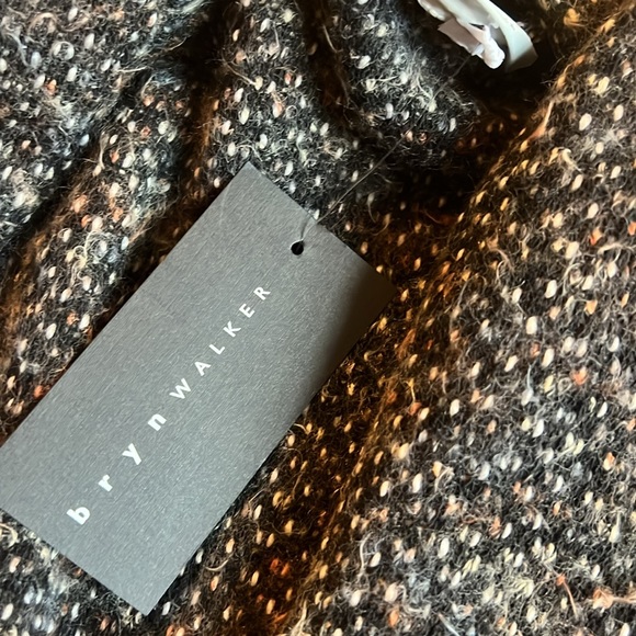 Bryn walker Castagna wrap coat cardigan grey black pockets size medium sweater - Picture 6 of 9
